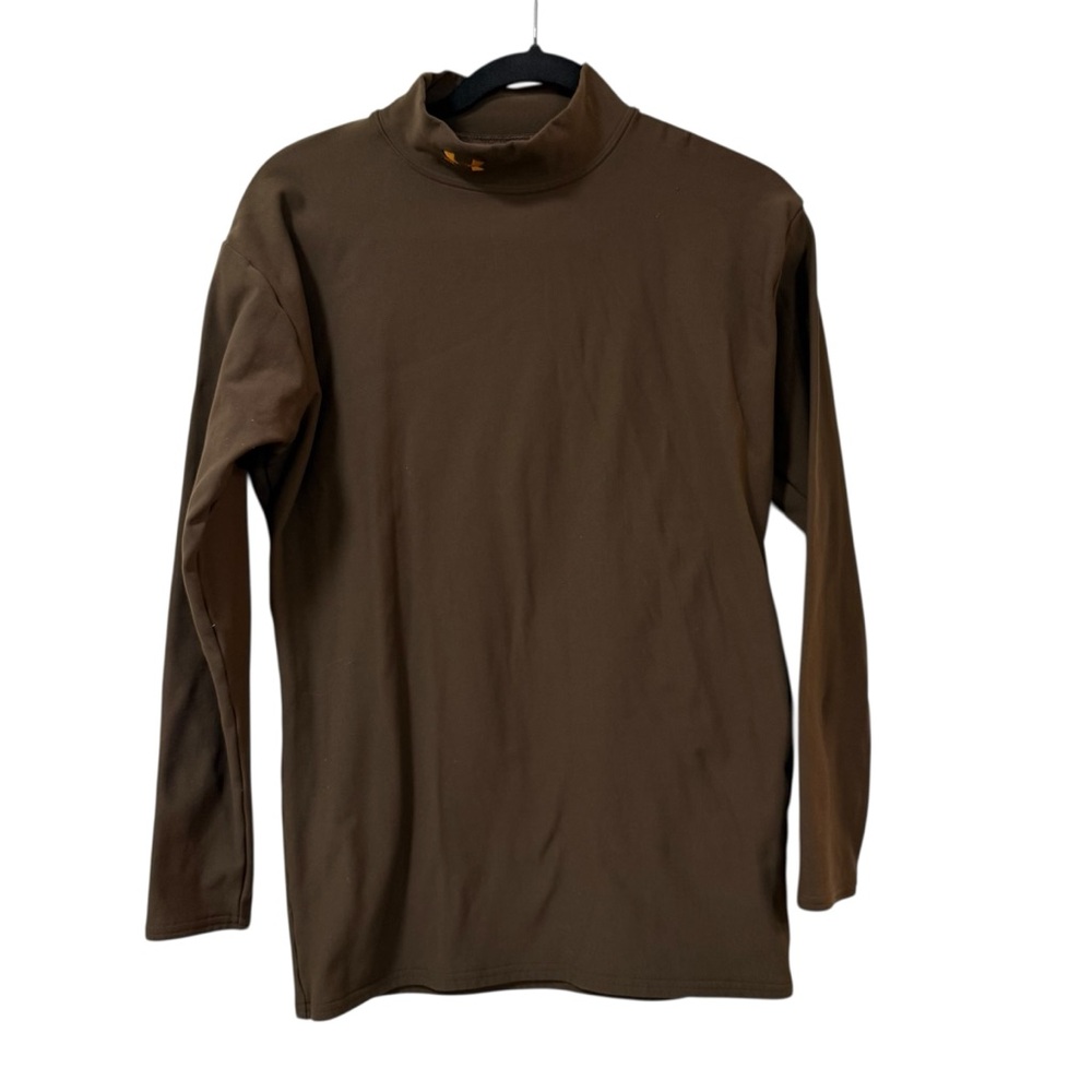 Under Armour youth brown long sleeve mock neck XL performance top base layer